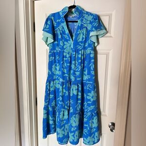 Umgee floral Sundress with Flutter Cap Sleeves Women’s Small